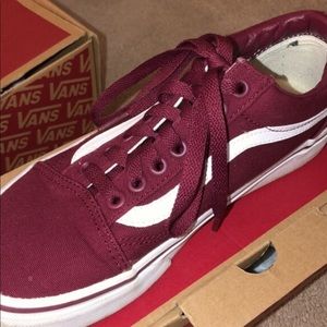 Burgundy Vans